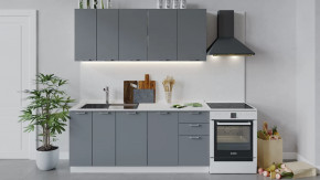 Кухонный гарнитур «Габриэлла» длиной 180 см Белый/Титан в Тюмени - mebel-tymen.ru | фото