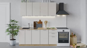 Кухонный гарнитур «Габриэлла» длиной 180 см Дуб крафт золотой/Крем в Тюмени - mebel-tymen.ru | фото