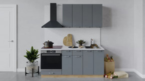 Кухонный гарнитур «Габриэлла» длиной 180 см со шкафом НБ Дуб крафт золотой/Титан в Тюмени - mebel-tymen.ru | фото