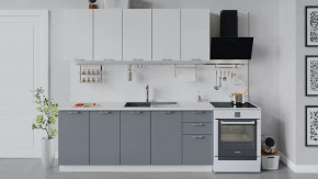 Кухонный гарнитур «Габриэлла» длиной 200 см Белый/Сноу/Титан в Тюмени - mebel-tymen.ru | фото