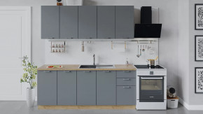 Кухонный гарнитур «Габриэлла» длиной 200 см Дуб крафт золотой/Титан в Тюмени - mebel-tymen.ru | фото