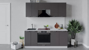 Кухонный гарнитур «Габриэлла» длиной 200 см со шкафом НБ Белый/Муссон в Тюмени - mebel-tymen.ru | фото