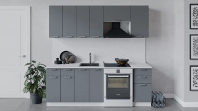 Кухонный гарнитур «Габриэлла» длиной 220 см Белый/Титан в Тюмени - mebel-tymen.ru | фото