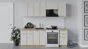 Кухонный гарнитур «Габриэлла» длиной 220 см Дуб крафт золотой/Крем в Тюмени - mebel-tymen.ru | фото