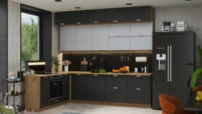 Кухонный гарнитур «Гранита» №4 Дуб Крафт золотой, Бетон снежный, Бетон графит в Тюмени - mebel-tymen.ru | фото