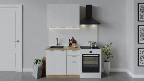 Кухонный гарнитур «Гранита» длиной 100 см Дуб крафт золотой/Бетон снежный в Тюмени - mebel-tymen.ru | фото