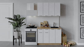 Кухонный гарнитур «Гранита» длиной 120 см Дуб крафт золотой/Бетон снежный в Тюмени - mebel-tymen.ru | фото