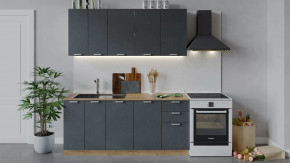 Кухонный гарнитур «Гранита» длиной 180 см Дуб крафт золотой/Бетон графит в Тюмени - mebel-tymen.ru | фото