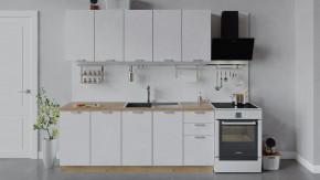 Кухонный гарнитур «Гранита» длиной 200 см Дуб крафт золотой/Бетон снежный в Тюмени - mebel-tymen.ru | фото