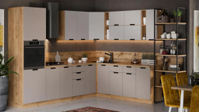 Кухонный гарнитур «Гренада» №12 Дуб Крафт золотой, Холст мокко, Холст латте в Тюмени - mebel-tymen.ru | фото