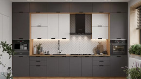 Кухонный гарнитур «Гренада» №21 Дуб Крафт золотой, Холст Вулкан, Холст Белый в Тюмени - mebel-tymen.ru | фото