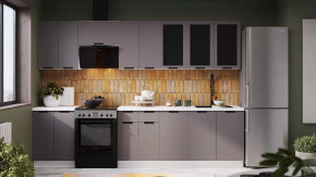 Кухонный гарнитур «Гренада» №3 Белый, Холст Вулкан в Тюмени - mebel-tymen.ru | фото