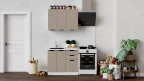 Кухонный гарнитур «Гренада» стандартный Белый, Холст латте в Тюмени - mebel-tymen.ru | фото