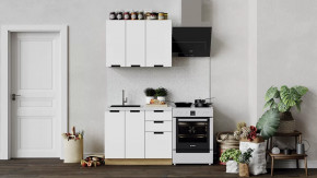 Кухонный гарнитур «Гренада» стандартный Дуб Крафт золотой, Холст Белый в Тюмени - mebel-tymen.ru | фото