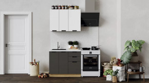 Кухонный гарнитур «Гренада» стандартный Дуб Крафт золотой, Холст Вулкан, Холст Белый в Тюмени - mebel-tymen.ru | фото