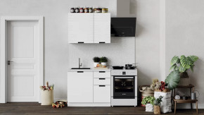 Кухонный гарнитур «Гренада» стандартный (с фрезеровкой) Белый, Холст Белый в Тюмени - mebel-tymen.ru | фото