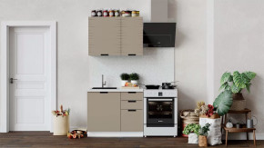 Кухонный гарнитур «Гренада» стандартный (с фрезеровкой) Белый, Холст латте в Тюмени - mebel-tymen.ru | фото