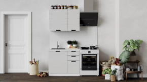 Кухонный гарнитур «Гренада» стандартный (с фрезеровкой) Белый, Холст мокко в Тюмени - mebel-tymen.ru | фото