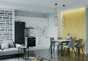 Кухонный гарнитур Жемчуг-2550 столешница 26 мм в Тюмени - mebel-tymen.ru | фото