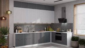 Кухонный гарнитур «Кимберли» №15 Белый, Сноу, Титан в Тюмени - mebel-tymen.ru | фото