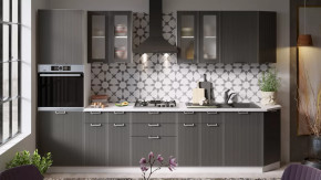 Кухонный гарнитур «Кимберли» №3 Белый, Титан в Тюмени - mebel-tymen.ru | фото