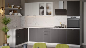 Кухонный гарнитур «Кимберли» №4 Белый, Сноу, Муссон в Тюмени - mebel-tymen.ru | фото