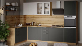 Кухонный гарнитур «Кимберли» №4 Дуб Крафт золотой, Сноу, Титан в Тюмени - mebel-tymen.ru | фото