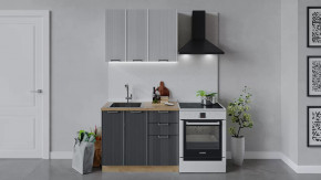 Кухонный гарнитур «Кимберли» длиной 100 см Дуб Крафт золотой, Сноу, Титан в Тюмени - mebel-tymen.ru | фото