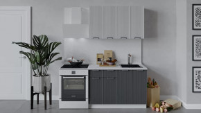 Кухонный гарнитур «Кимберли» длиной 120 см Белый, Сноу, Титан в Тюмени - mebel-tymen.ru | фото