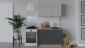 Кухонный гарнитур «Кимберли» длиной 120 см Дуб Крафт золотой, Сноу, Титан в Тюмени - mebel-tymen.ru | фото