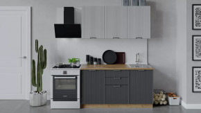 Кухонный гарнитур «Кимберли» длиной 150 см Дуб Крафт золотой, Сноу, Титан в Тюмени - mebel-tymen.ru | фото