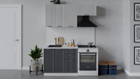 Кухонный гарнитур «Кимберли» длиной 160 см Белый, Сноу, Титан в Тюмени - mebel-tymen.ru | фото