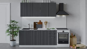 Кухонный гарнитур «Кимберли» длиной 180 см Белый, Титан в Тюмени - mebel-tymen.ru | фото