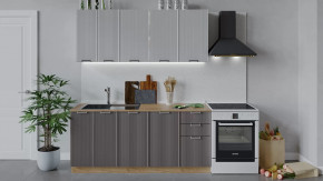 Кухонный гарнитур «Кимберли» длиной 180 см Дуб Крафт золотой, Сноу, Муссон в Тюмени - mebel-tymen.ru | фото