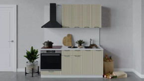 Кухонный гарнитур «Кимберли» длиной 180 см со шкафом НБ Белый, Крем в Тюмени - mebel-tymen.ru | фото