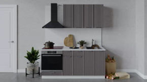 Кухонный гарнитур «Кимберли» длиной 180 см со шкафом НБ Белый, Муссон в Тюмени - mebel-tymen.ru | фото