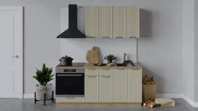 Кухонный гарнитур «Кимберли» длиной 180 см со шкафом НБ Дуб Крафт золотой, Крем в Тюмени - mebel-tymen.ru | фото