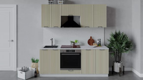 Кухонный гарнитур «Кимберли» длиной 200 см со шкафом НБ Белый, Крем в Тюмени - mebel-tymen.ru | фото