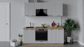 Кухонный гарнитур «Кимберли» длиной 200 см со шкафом НБ Дуб Крафт золотой, Сноу в Тюмени - mebel-tymen.ru | фото