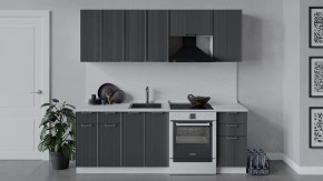 Кухонный гарнитур «Кимберли» длиной 220 см Белый, Титан в Тюмени - mebel-tymen.ru | фото