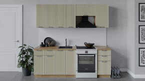 Кухонный гарнитур «Кимберли» длиной 220 см Дуб Крафт золотой, Крем в Тюмени - mebel-tymen.ru | фото