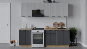 Кухонный гарнитур «Кимберли» длиной 240 см Дуб Крафт золотой, Сноу, Титан в Тюмени - mebel-tymen.ru | фото