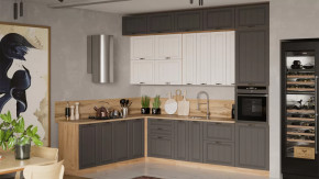 Кухонный гарнитур «Лина» №10 Дуб Крафт золотой, Белый, Графит в Екатеринбурге - mebel-tymen.ru | фото