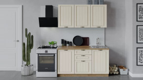 Кухонный гарнитур «Лина» длиной 150 см Дуб крафт золотой/Крем в Тюмени - mebel-tymen.ru | фото