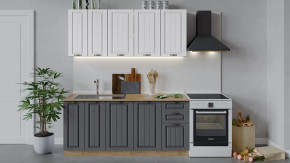 Кухонный гарнитур «Лина» длиной 180 см Дуб крафт золотой/Графит в Тюмени - mebel-tymen.ru | фото