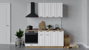 Кухонный гарнитур «Лина» длиной 180 см со шкафом НБ Дуб Крафт Золотой/Белый в Тюмени - mebel-tymen.ru | фото