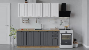 Кухонный гарнитур «Лина» длиной 200 см Дуб крафт золотой/Графит в Тюмени - mebel-tymen.ru | фото
