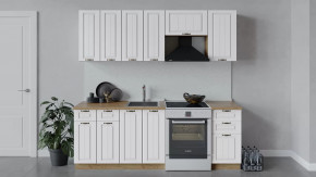 Кухонный гарнитур «Лина» длиной 220 см Дуб Крафт Золотой/Белый в Тюмени - mebel-tymen.ru | фото