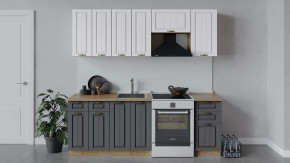 Кухонный гарнитур «Лина» длиной 220 см Дуб крафт золотой/Графит в Тюмени - mebel-tymen.ru | фото