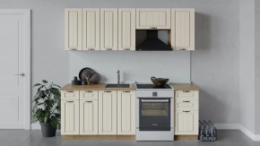 Кухонный гарнитур «Лина» длиной 220 см Дуб крафт золотой/Крем в Тюмени - mebel-tymen.ru | фото